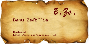 Banu Zsófia névjegykártya