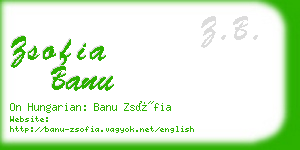zsofia banu business card